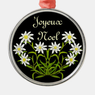 En Métal Ornement de Joyeux Noel d'edelweiss