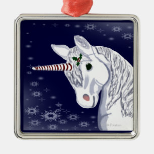 En Métal Ornement de licorne de Noël