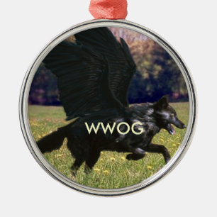 En Métal Ornement de loup de WWOG (loups à ailes de