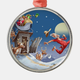 En Métal Ornement de Père Noël de dépendance