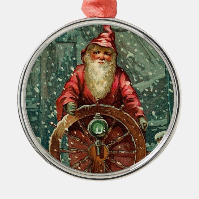 En Métal Ornement de Père Noël de navigation (Devant)