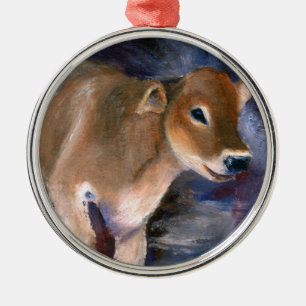 En Métal Ornement de veau de Suisse Brown