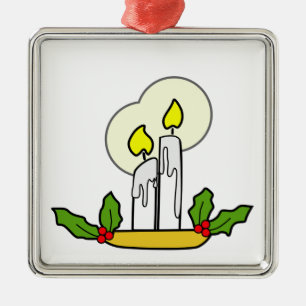 En Métal Ornement des bougies de Noël