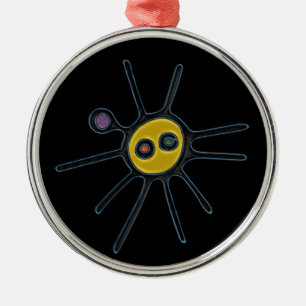 En Métal Ornement du cercle Sol Taino