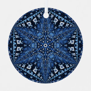 En Métal Ornement étoile bleu arménien