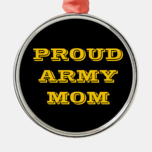En Métal Ornement Fière maman de l'armée