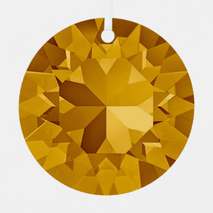 En Métal Ornement Gold Gem