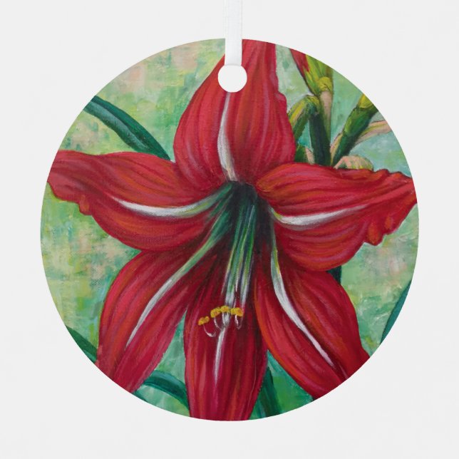 En Métal Ornement Lily Rouge (Recto)