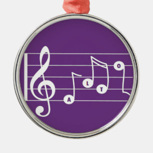 En Métal Ornement musical Alto Singer