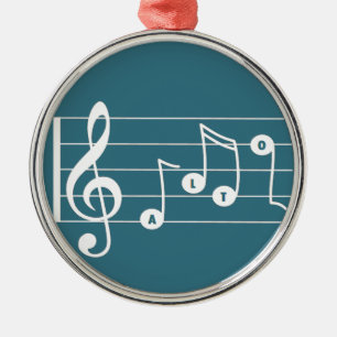 En Métal Ornement musical Alto Singer