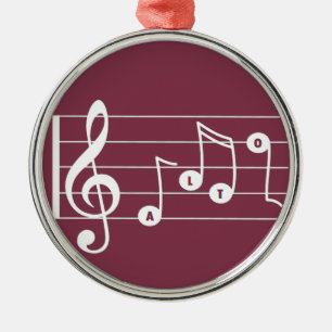 En Métal Ornement musical d'Alto Singer