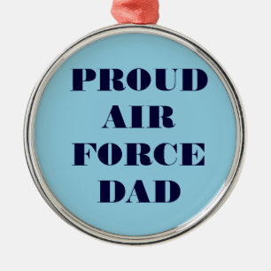 En Métal Ornement Papa fière de l'Armée de l'Air
