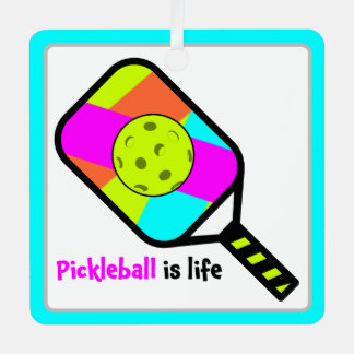 En Métal Ornement Pickleball est la vie