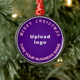 En Métal Ornement rond violet de Noël d'affaires