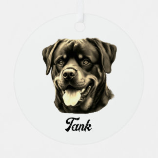 En Métal Ornement Rottweiler