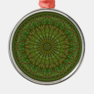 En Métal Ornement rouge de mandala de Noël du Chili