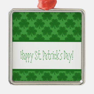 En Métal Ornement Shamrock Premium Carré simple