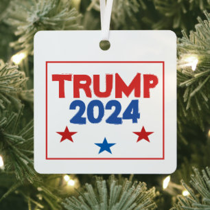 En Métal Ornement Trump 2024