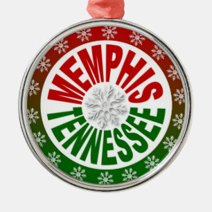 En Métal Ornement vert rouge de Memphis Tennessee