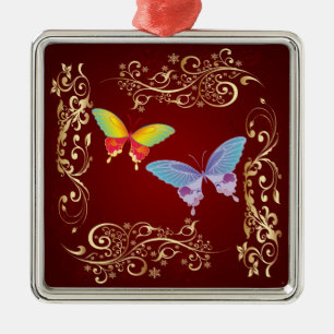 En Métal Papillon Art 1 ornement