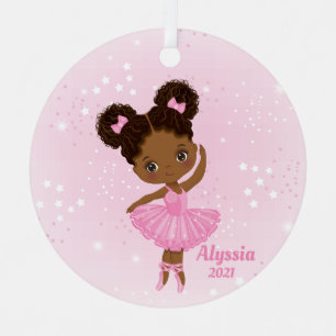 En Métal Petit Ornement Ballerina Arrondi Africain América