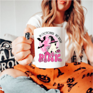 En Octobre Nous Portons La Mug Fantôme Rose