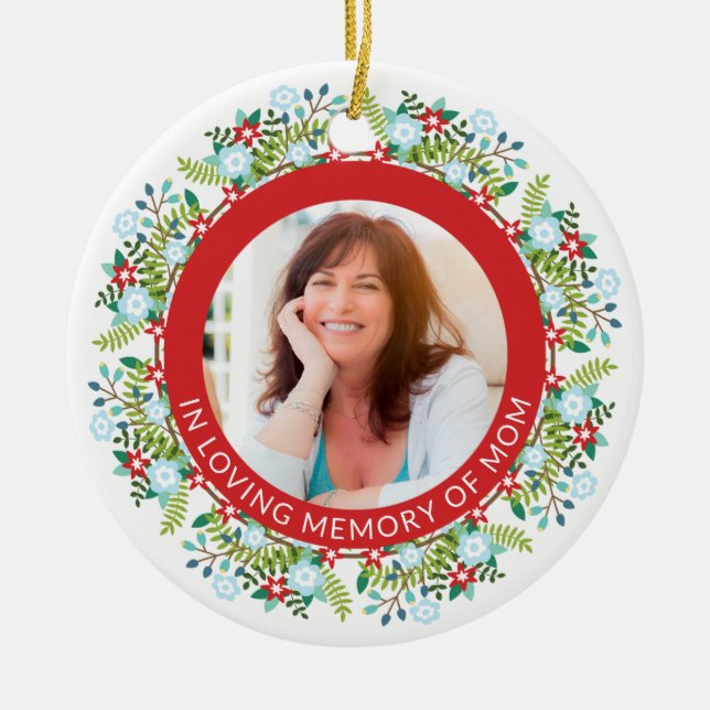 En ornement affectueux d'arbre de Noël de mémoire (Devant)