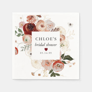 En Papier Automne Automne Fête des mariées Florale serviette