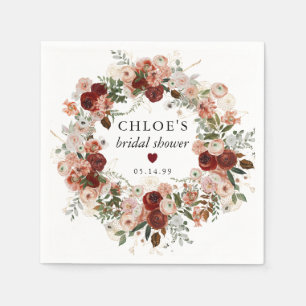 En Papier Automne Automne Fête des mariées Florale serviette
