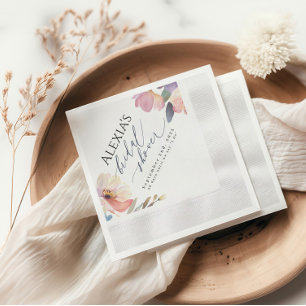 En Papier Bright Peony Douche Conception de serviette