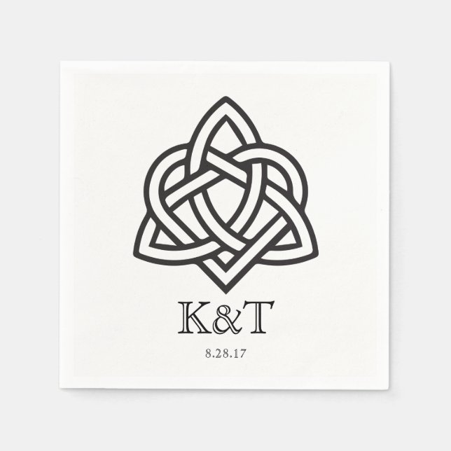 En Papier Celtic - Serviettes de cocktail personnalisées (Devant)