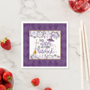En Papier Cette sorcière se marie Serviette - Floral