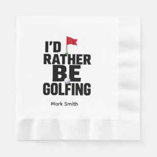 En Papier Citation drôle d'obsession de golf pour serviette 