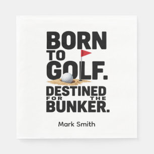 En Papier Citation drôle d'obsession de golf pour serviette 