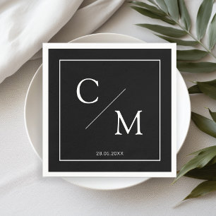 En Papier Clé, élégante, serviette monogramme