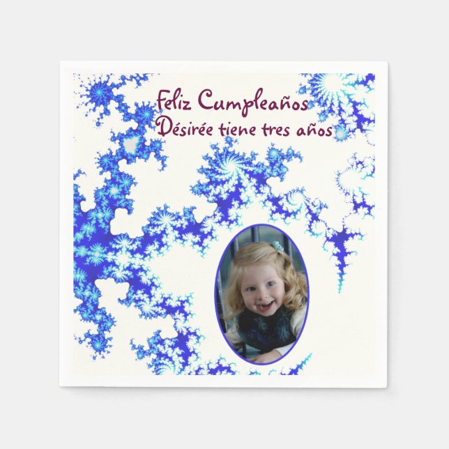 En Papier Cocktail d'anniversaire personnalisé serviettes -  (Devant)