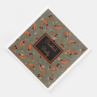 En Papier Cocktail de crevettes sur toute la place serviette