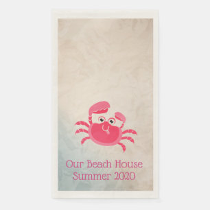 En Papier Crabby Crab Design Serviette d'hôte