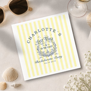 En Papier Dernière Toast sur la Côte ! Serviette de fête de
