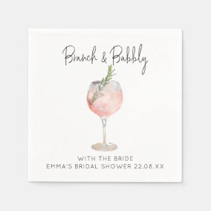 En Papier Élégant brunch et serviette de douche de mariage p