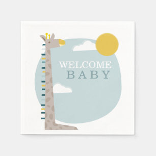 En Papier Giraffe Baby shower moderne serviettes
