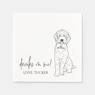 En Papier Goldendoodle Baby shower de chien de serviette per