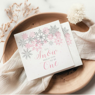En Papier Hiver Onederland Neige Tellement Amusant Serviette