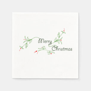 En Papier Joyeuses serviettes de Noël