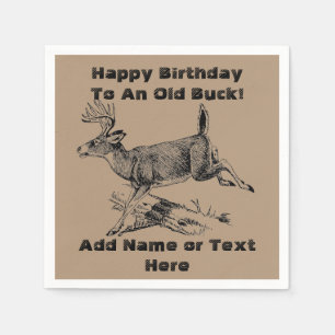 En Papier Joyeux anniversaire à de vieilles serviettes d'un