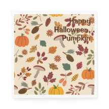 Joyeux Halloween, Citrouille - Serviette de fête
