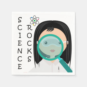 En Papier La Science de fille bascule les serviettes de
