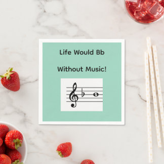 En Papier "La vie serait Bb sans musique !" Serviette