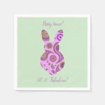 Lapin Funky dans Crazy Paisley Paper Serviette