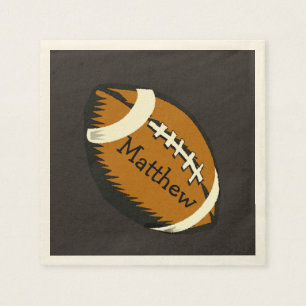 En Papier Le football Brown folâtre les serviettes de papie